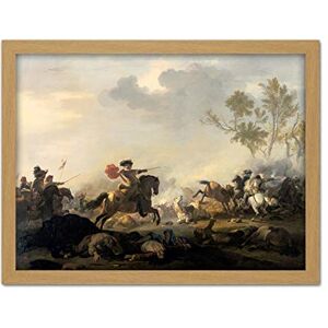 Artery8 Jan Van Huchtenburg Cavalry Attack Painting Artwork Framed Wall Art Print 18X24 Inch Artery8 Jan Van Huchtenburg Cavalry Attack Painting Artwork Framed Wall Art Print 18X24 Inch