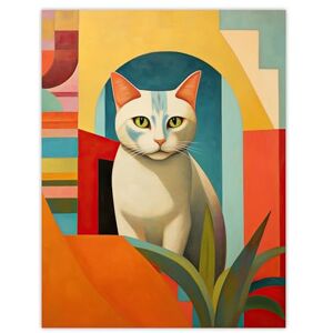 Artery8 Abstract Cubist Cat And Plant Feline Geometric Contemporary Artwork Large Wall Art Poster Print Thick Paper 18X24 Inch Artery8 Abstract Cubist Cat And Plant Feline Geometric Contemporary Artwork Large Wall Art Poster Print Thick Paper 18X24 Inch