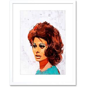 Wee Blue Coo Portrait Painting Woman Sophia Lauren New Picture Framed Wall Art Print Wee Blue Coo Portrait Painting Woman Sophia Lauren New Picture Framed Wall Art Print