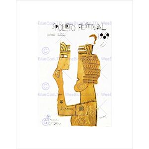 Wee Blue Coo Ad Spoleto Festival Egyptian 1969 Weird Cool Italy Wall Art Print Wee Blue Coo Ad Spoleto Festival Egyptian 1969 Weird Cool Italy Wall Art Print