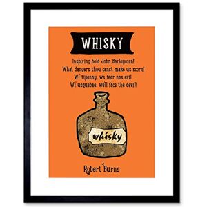 Wee Blue Coo WHISKY ROBERT BURNS BOTTLE SCOTLAND USQUEBAE POEM FRAMED ART PRINT B12X13752 Wee Blue Coo WHISKY ROBERT BURNS BOTTLE SCOTLAND USQUEBAE POEM FRAMED ART PRINT B12X13752