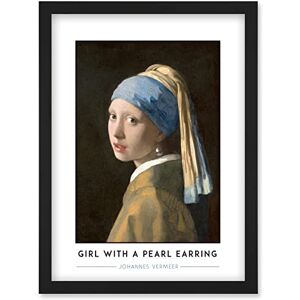 Wee Blue Coo Johannes Vermeer Girl With A Pearl Earring Painting Artwork Framed Wall Art Print A4 Wee Blue Coo Johannes Vermeer Girl With A Pearl Earring Painting Artwork Framed Wall Art Print A4