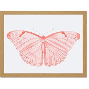 Wee Blue Coo Living Coral Butterfly Large Light Oak Framed Art Print Wall Poster 18x24 inch Wee Blue Coo Living Coral Butterfly Large Light Oak Framed Art Print Wall Poster 18x24 inch