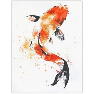 Artery8 Japanese Koi Carp Fish Orange Black Watercolour Bathroom Toilet Extra Large XL Wall Art Poster Print Artery8 Japanese Koi Carp Fish Orange Black Watercolour Bathroom Toilet Extra Large XL Wall Art Poster Print
