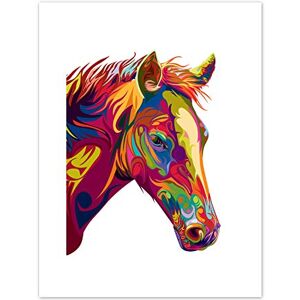Fine Art Prints Horse Illustration Swirly Colourful Art Print Canvas Premium Wall Decor Poster Fine Art Prints Horse Illustration Swirly Colourful Art Print Canvas Premium Wall Decor Poster