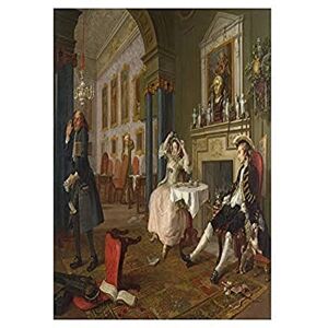 Wee Blue Coo Painting Satire Marriage A-la-mode Hogarth Tete A Tete Wall Art Print Wee Blue Coo Painting Satire Marriage A-la-mode Hogarth Tete A Tete Wall Art Print