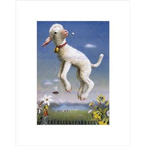 Wee Blue Coo TRAVEL TOURISM SWITZERLAND SPRING TRIP LAMB BEE ALPINE FRAMED ART PRINT B12X4692 Wee Blue Coo TRAVEL TOURISM SWITZERLAND SPRING TRIP LAMB BEE ALPINE FRAMED ART PRINT B12X4692