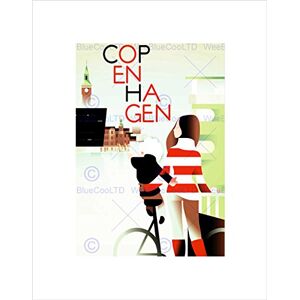 Wee Blue Coo TRAVEL COPENHAGEN DENMARK GIRL CHILD BIKE CHURCH SPIRE OPERA ART PRINT B12X7930 Wee Blue Coo TRAVEL COPENHAGEN DENMARK GIRL CHILD BIKE CHURCH SPIRE OPERA ART PRINT B12X7930