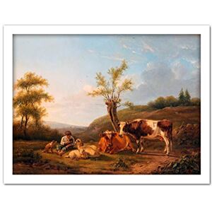 Artery8 Stokvisch Landscape Cattle Near Darthuizen Painting Artwork Framed Wall Art Print 18X24 Inch Artery8 Stokvisch Landscape Cattle Near Darthuizen Painting Artwork Framed Wall Art Print 18X24 Inch