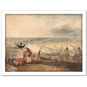Artery8 Turner View London From Greenwich Painting Artwork Framed Wall Art Print 18X24 Inch Artery8 Turner View London From Greenwich Painting Artwork Framed Wall Art Print 18X24 Inch