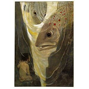 Wee Blue Coo Painting Book Kingsley Water Babies Smith Tom With Fish Wall Art Print Wee Blue Coo Painting Book Kingsley Water Babies Smith Tom With Fish Wall Art Print