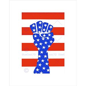 Wee Blue Coo POLITICAL CIVIL RIGHTS AFRICAN AMERICAN FIST FLAG FRAMED ART PRINT B12X11100 Wee Blue Coo POLITICAL CIVIL RIGHTS AFRICAN AMERICAN FIST FLAG FRAMED ART PRINT B12X11100
