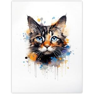 Artery8 Tortoiseshell Cat Lovers Gift Watercolour Pet Portrait Painting Artwork Extra Large XL Wall Art Poster Print Artery8 Tortoiseshell Cat Lovers Gift Watercolour Pet Portrait Painting Artwork Extra Large XL Wall Art Poster Print