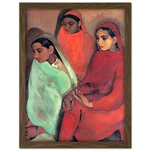 Artery8 Sher-Gil Group Of Three Girls Indian Painting Artwork Framed Wall Art Print 18X24 Inch Artery8 Sher-Gil Group Of Three Girls Indian Painting Artwork Framed Wall Art Print 18X24 Inch
