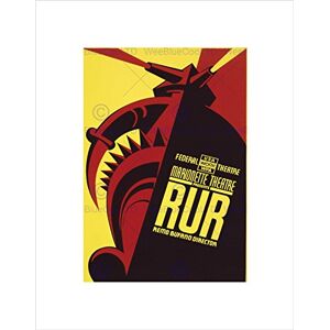 Wee Blue Coo Theatre Marionette Puppet Robot Rossum Vintage Advert Wall Art Print Wee Blue Coo Theatre Marionette Puppet Robot Rossum Vintage Advert Wall Art Print