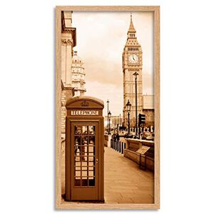 Wee Blue Coo London Phone Box Big Ben Long Panel Framed Wall Art Print Wee Blue Coo London Phone Box Big Ben Long Panel Framed Wall Art Print