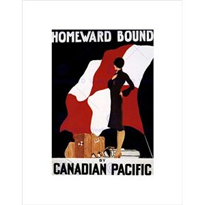 Wee Blue Coo TRAVEL OCEAN LINER SHIP FLAG WOMAN HOMEWARD BOUND CANADA FRAMED PRINT B12X10312 Wee Blue Coo TRAVEL OCEAN LINER SHIP FLAG WOMAN HOMEWARD BOUND CANADA FRAMED PRINT B12X10312