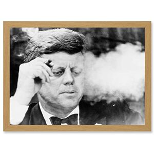 Artery8 Vintage Photo President John F Kennedy JFK Smoking Cigar Artwork Framed Wall Art Print A4 Artery8 Vintage Photo President John F Kennedy JFK Smoking Cigar Artwork Framed Wall Art Print A4
