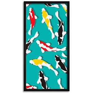 Wee Blue Coo Colourful Koi Carp Fish Graphic Long Panel Framed Wall Art Print Wee Blue Coo Colourful Koi Carp Fish Graphic Long Panel Framed Wall Art Print