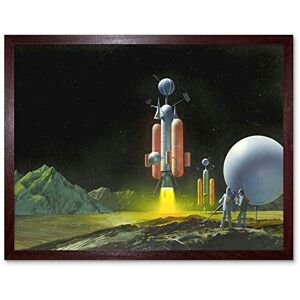 Wee Blue Coo Illustration 1950S Drawing Space Ship Men Planet Sci Fi Art Print Framed Poster Wall Decor 12X16 Inch Wee Blue Coo Illustration 1950S Drawing Space Ship Men Planet Sci Fi Art Print Framed Poster Wall Decor 12X16 Inch