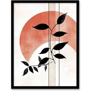 Artery8 Abstract Sunset Moonrise Moon Devils Ivy Leaves Living Room Artwork Framed Wall Art Print A4 Artery8 Abstract Sunset Moonrise Moon Devils Ivy Leaves Living Room Artwork Framed Wall Art Print A4