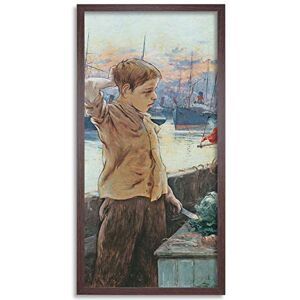 Fine Art Prints Adolfo Guiard Ships Boy Painting Harbour Child Long Framed Art Print Wall Poster 25x12 inch Fine Art Prints Adolfo Guiard Ships Boy Painting Harbour Child Long Framed Art Print Wall Poster 25x12 inch