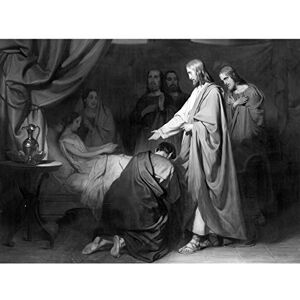 Artery8 Schmidt The Revival Of The Daughter Christ Painting Premium Wall Art Canvas Print 18X24 Inch Artery8 Schmidt The Revival Of The Daughter Christ Painting Premium Wall Art Canvas Print 18X24 Inch