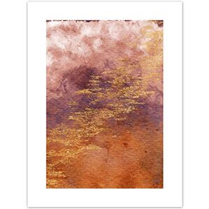 Wee Blue Coo Abstract Orange Purple Gold Watercolour Art Print Canvas Premium Wall Decor Poster Wee Blue Coo Abstract Orange Purple Gold Watercolour Art Print Canvas Premium Wall Decor Poster