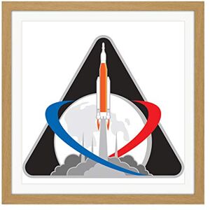 Artery8 Space NASA Artemis 1 Exploration Mission Emblem Badge Patch Square Wooden Framed Wall Art Print Picture 16X16 Inch Artery8 Space NASA Artemis 1 Exploration Mission Emblem Badge Patch Square Wooden Framed Wall Art Print Picture 16X16 Inch