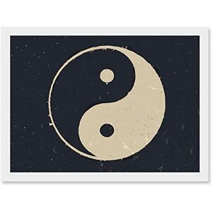 Artery8 Drawing Taoist Philosophy Yin Yang Black White Artwork Framed Wall Art Print A4 Artery8 Drawing Taoist Philosophy Yin Yang Black White Artwork Framed Wall Art Print A4