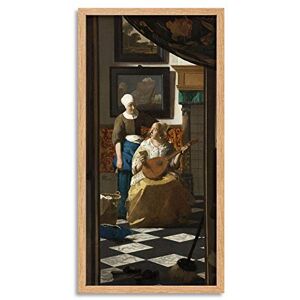Fine Art Prints Johannes Vermeer De Liefdesbrief Painting Women Long Framed Art Print Wall Poster 25x12 inch Fine Art Prints Johannes Vermeer De Liefdesbrief Painting Women Long Framed Art Print Wall Poster 25x12 inch