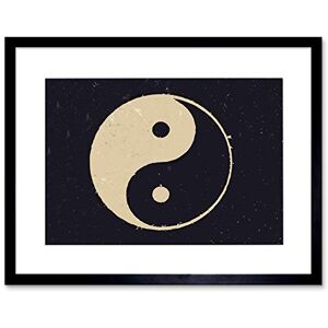 Wee Blue Coo Painting Drawing Taoist Philosophy Yin Yang Black White Framed Wall Art Print Wee Blue Coo Painting Drawing Taoist Philosophy Yin Yang Black White Framed Wall Art Print