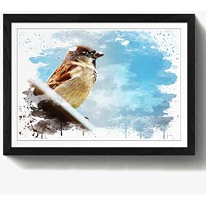 Arty Pie Framed Print Black A2 (24.5x18 Inch) Sparrow Bird (4) V3, Wood, Multi-Colour, 60 x 42 x 2 cm Arty Pie Framed Print Black A2 (24.5x18 Inch) Sparrow Bird (4) V3, Wood, Multi-Colour, 60 x 42 x 2 cm