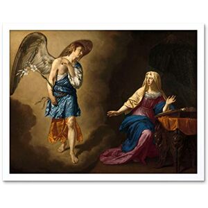Artery8 Van De Velde The Annunciation To Virgin Painting Art Print Framed Poster Wall Decor 12x16 inch Artery8 Van De Velde The Annunciation To Virgin Painting Art Print Framed Poster Wall Decor 12x16 inch