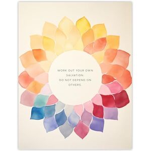 Artery8 Your Own Salvation Buddhist Mindfulness Quote Watercolour Mandala Buddha Meditation Enlightenment Vihara Extra Large XL Wall Art Poster Print Artery8 Your Own Salvation Buddhist Mindfulness Quote Watercolour Mandala Buddha Meditation Enlightenment Vihara Extra Large XL Wall Art Poster Print