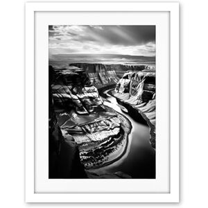 Artery8 Glen Canyon Colorado River Bend Black and White Photograph High Contrast Dramatic Landscape Artwork Framed Wall Art Print 18X24 Inch Artery8 Glen Canyon Colorado River Bend Black and White Photograph High Contrast Dramatic Landscape Artwork Framed Wall Art Print 18X24 Inch