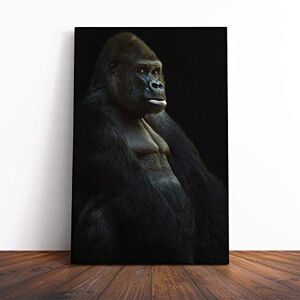 Big Box Art Silverback Gorilla Vol.2 Canvas Print Gallery Wrapped 30mm Frame Wall Art 20x14 inches Ready to Hang Modern Animals Picture Living Room Bedroom Lounge Office Big Box Art Silverback Gorilla Vol.2 Canvas Print Gallery Wrapped 30mm Frame Wall Art 20x14 inches Ready to Hang Modern Animals Picture Living Room Bedroom Lounge Office