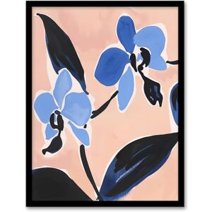 Artery8 Abstract Blue Pink Orchid Flowers Watercolour Living Room Artwork Framed Wall Art Print A4 Artery8 Abstract Blue Pink Orchid Flowers Watercolour Living Room Artwork Framed Wall Art Print A4