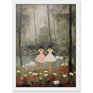 Artery8 Forest Ballet Oil Painting Kids Bedroom Ballerinas Gracefully Dancing by a Lake Artwork Framed A3 Wall Art Print Artery8 Forest Ballet Oil Painting Kids Bedroom Ballerinas Gracefully Dancing by a Lake Artwork Framed A3 Wall Art Print