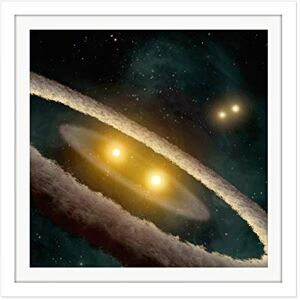 Fine Art Prints Space NASA HD98800 Binary Star System Illustration Square Wooden Framed Wall Art Print Picture 16X16 Inch Fine Art Prints Space NASA HD98800 Binary Star System Illustration Square Wooden Framed Wall Art Print Picture 16X16 Inch