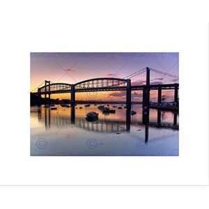 Wee Blue Coo PHOTO LANDSCAPE RIVER BRIDGE ROYAL ALBERT TAMAR PLYMOUTH FRAMED PRINT B12X8148 Wee Blue Coo PHOTO LANDSCAPE RIVER BRIDGE ROYAL ALBERT TAMAR PLYMOUTH FRAMED PRINT B12X8148