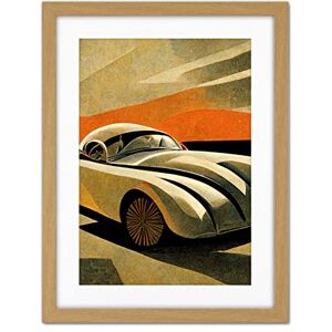 Doppelganger33 LTD Art Deco Vintage Sports Car Sunset Illustration Artwork Framed Wall Art Print 18X24 Inch Doppelganger33 LTD Art Deco Vintage Sports Car Sunset Illustration Artwork Framed Wall Art Print 18X24 Inch