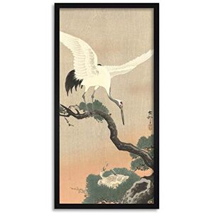 Artery8 Ohara Koson Crane Branch Of Pine Japanese Painting Framed Wall Art Print Long 25X12 Inch Artery8 Ohara Koson Crane Branch Of Pine Japanese Painting Framed Wall Art Print Long 25X12 Inch