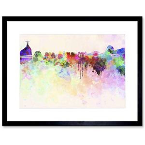 Wee Blue Coo Abstract Cityscape Rio De Janeiro Brazil Paint Splash Framed Wall Art Print Wee Blue Coo Abstract Cityscape Rio De Janeiro Brazil Paint Splash Framed Wall Art Print
