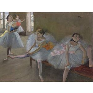 Artery8 Edgar Degas Dancers In The Classroom C1880 Painting Premium Wall Art Canvas Print 18X24 Inch Artery8 Edgar Degas Dancers In The Classroom C1880 Painting Premium Wall Art Canvas Print 18X24 Inch