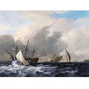 Artery8 Baur Navys Man Of War Amsterdam Ship Seascape Painting Unframed Wall Art Print Poster Home Decor Premium Artery8 Baur Navys Man Of War Amsterdam Ship Seascape Painting Unframed Wall Art Print Poster Home Decor Premium