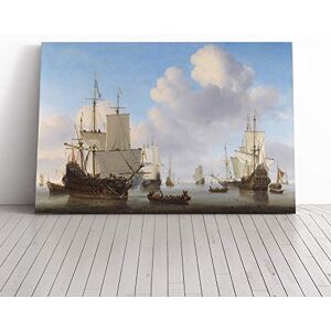 Big Box Art Willem Van de Velde The Younger Dutch Men of war Canvas Print Gallery Wrapped 30mm Frame Wall Art 20x14 inches Ready to Hang Modern People Picture Living Room Bedroom Lounge Office Big Box Art Willem Van de Velde The Younger Dutch Men of war Canvas Print Gallery Wrapped 30mm Frame Wall Art 20x14 inches Ready to Hang Modern People Picture Living Room Bedroom Lounge Office