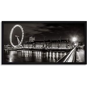 Wee Blue Coo London Eye Wheel Thames Long Panel Framed Wall Art Print Wee Blue Coo London Eye Wheel Thames Long Panel Framed Wall Art Print