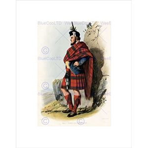 Wee Blue Coo Painting Highland Clan Scotland Tartan Macdonald Keppach Wall Art Print Wee Blue Coo Painting Highland Clan Scotland Tartan Macdonald Keppach Wall Art Print