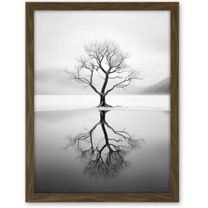 Artery8 Lone Tree by Frozen Lake Winter Landscape Black and White Photograph Artwork Framed Wall Art Print 18X24 Inch Artery8 Lone Tree by Frozen Lake Winter Landscape Black and White Photograph Artwork Framed Wall Art Print 18X24 Inch